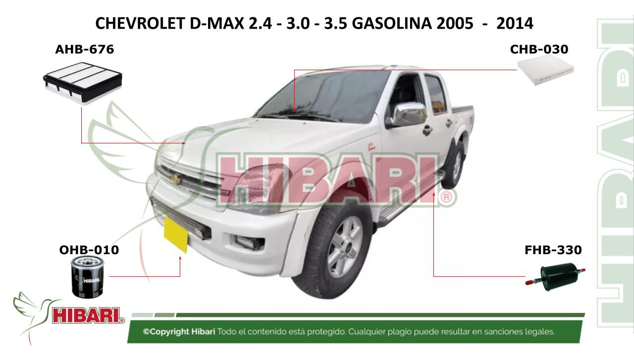 Lee más sobre el artículo CHEVROLET D-MAX 2.4 – 3.0 – 3.5 GASOLINA 2005  –  2014